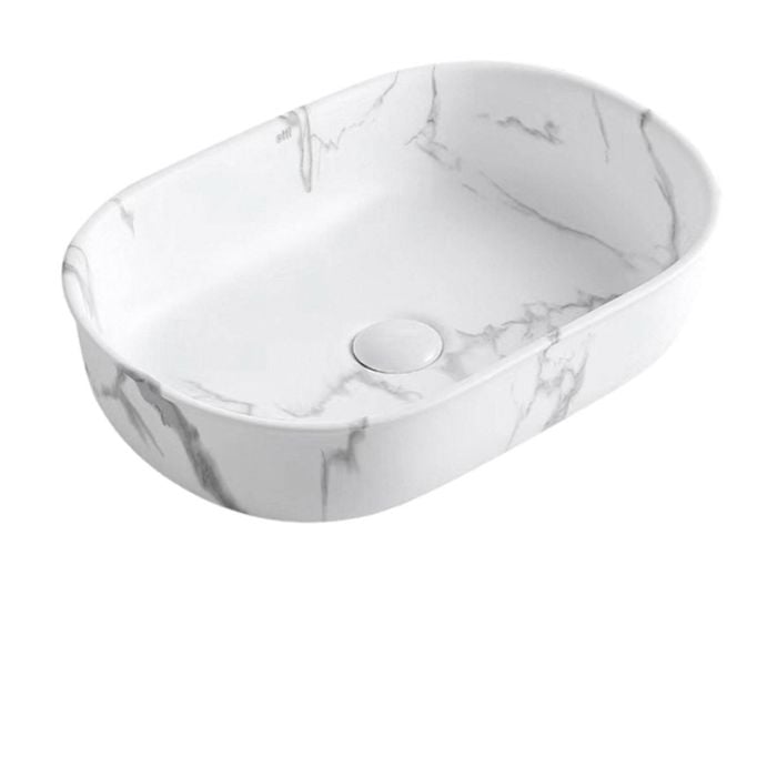 Attica 500 x 350mm Matt Carrara Hampshire Oval Basin
