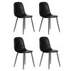 Oikiture 4x Dining Chairs Kitchen Accent Chair Lounge Room PU Leather Black