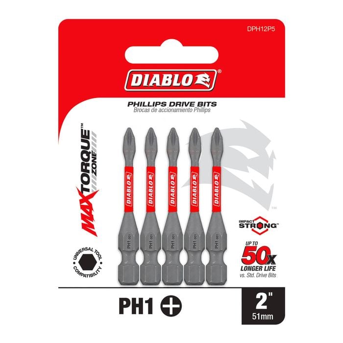 Diablo 2" PH1 Power Bit - 5 Pack