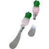 2pc LVD Stainless Steel Glass Spreader Charcuterie Cutlery Set 17cm Pineapple