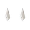 2PK Linen House Velour Stripe Cotton Bath Mat 60x80cm - White