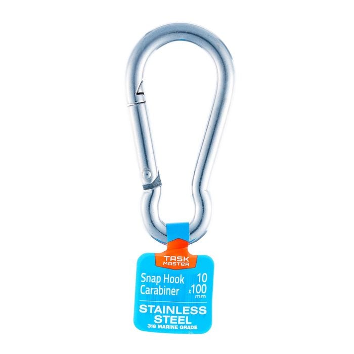Taskmaster 10 x 100mm 316 Stainless Steel Snap Hook