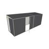 Build-a-Shed 1.5 x 5.2 x 2m Single Hinged Side Door Skillion Shed - Grey