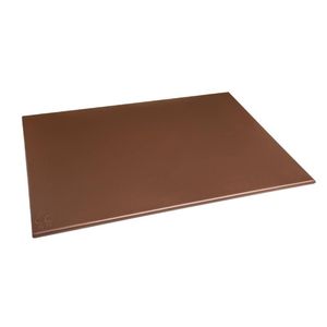 Hygiplas Chopping Board High Density Brown 600x450x12mm Professional Kitchen