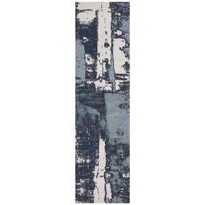 The Rug Connection Blossom 11 Navy 400x80cm - Large Runner Handmade Indoor Rug