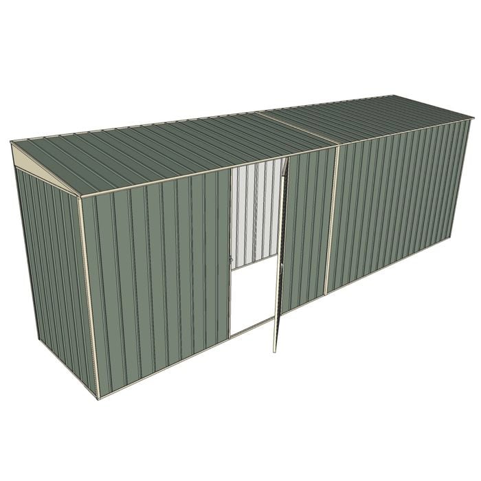 Build-A-Shed 1.2 x 6.0 x 2.0m Skillion Single Hinged Side Door Shed - Green