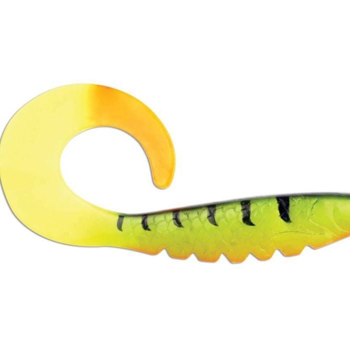 6 Inch Storm RIP Curly Tail Soft Plastic Fishing Lure - Fire Perch