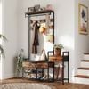 Costway 5-in-1 Coat Rack with Shoe Storage Bench Hall Tree 1.8M