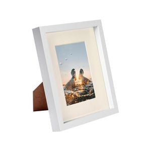 Nicola Spring 8" X 10" White 3d Box Photo Frame - 4" X 6" Mount