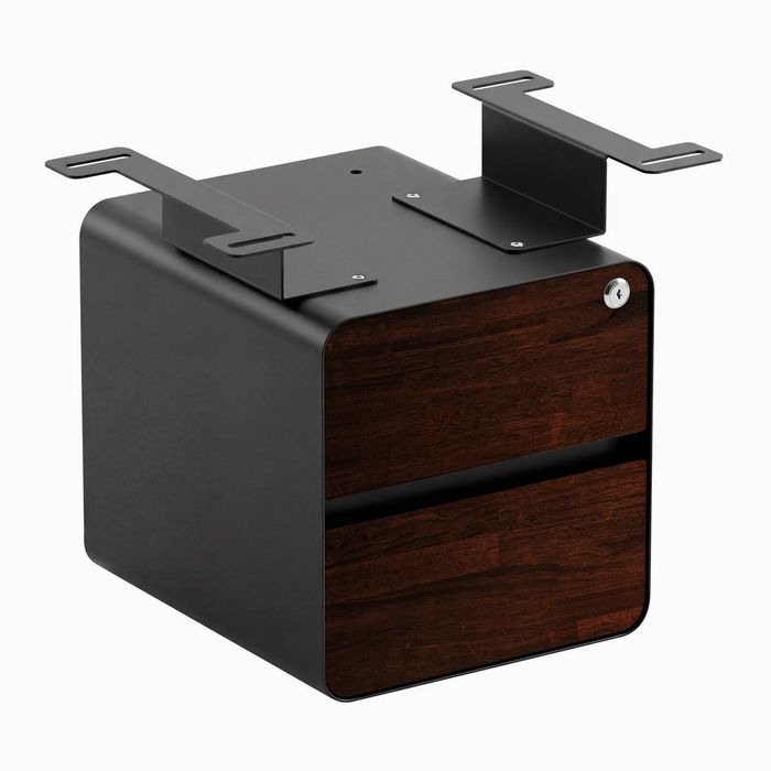 Desky Minimal Under Desk Cabinet Black Frame