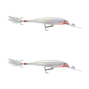 2x Rapala 10cm X Rap Deep Diving Jerkbait Fishing Lures - Glass Ghost