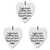 3PK LVD Ceramic Hanging 8x9cm Heart Sisters w/ Hanger Ornament Decor