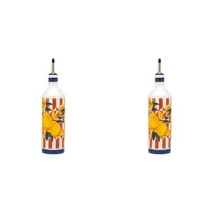 2PK Porto Valentina Porcelain Oil Bottle Pourer Container 750ml