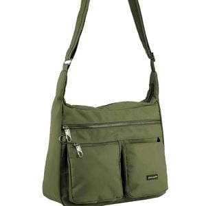 Pierre Cardin Anti-Theft Cross Body  RFID Slash Proof Travel Olive