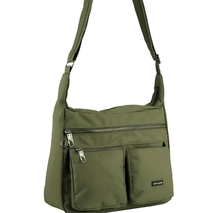 Pierre Cardin Anti-Theft Cross Body  RFID Slash Proof Travel Olive