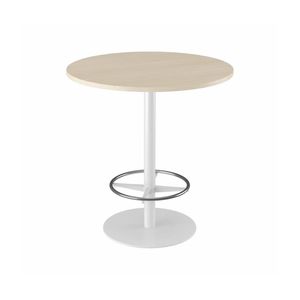 Olg Disc Bar Leaner White Frame Nordic Maple Top 1050mm Diameter