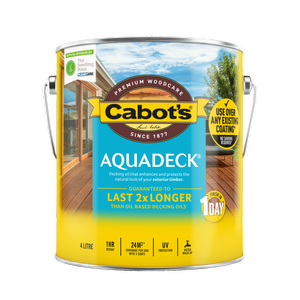 Cabots 4L Aquadeck Natural Exterior Decking Oil