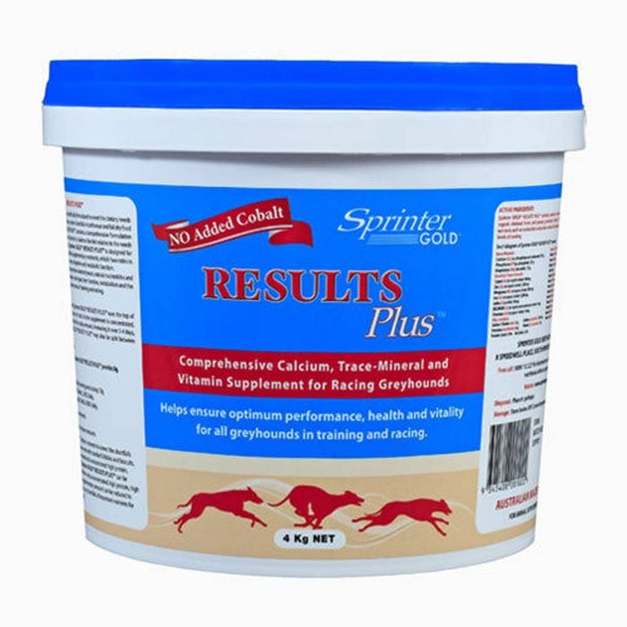 Sprinter Gold Results Plus Calcium & Vitamin Greyhound Supplement 4kg
