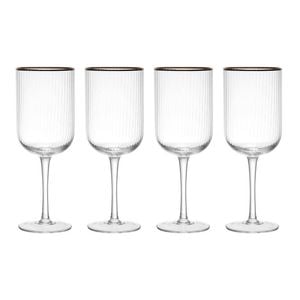 4pc Mikasa Sorrento Crystal White Wine Glass Set 400ml