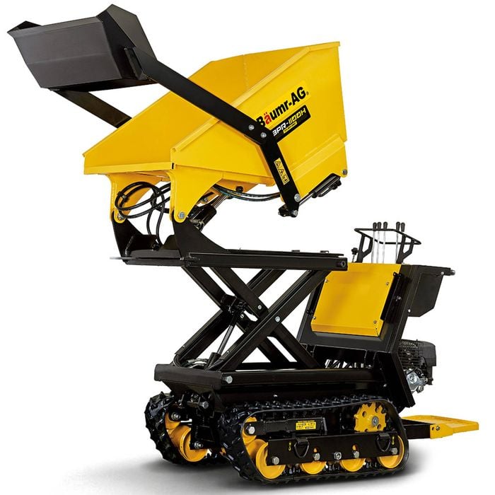 Baumr-ag Tracked High Lifting/tipping Power Barrow, 500kg Load Capacity, Hydrostatic, 9hp Engine