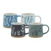Bundanoon New Bone China Coffee & Tea Mugs Set 4 - Flora 380ml