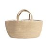Living Textiles Cotton Rope Nappy Caddy with Divider - Natural
