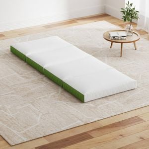 Giselle Folding Mattress 12cm Single Foldable Foam Green Bed Mat