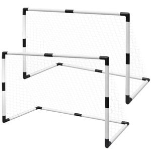 vidaXL Mini Soccer Goals Post Net Set 2 pcs for Kids 91.5x48x61cm Training
