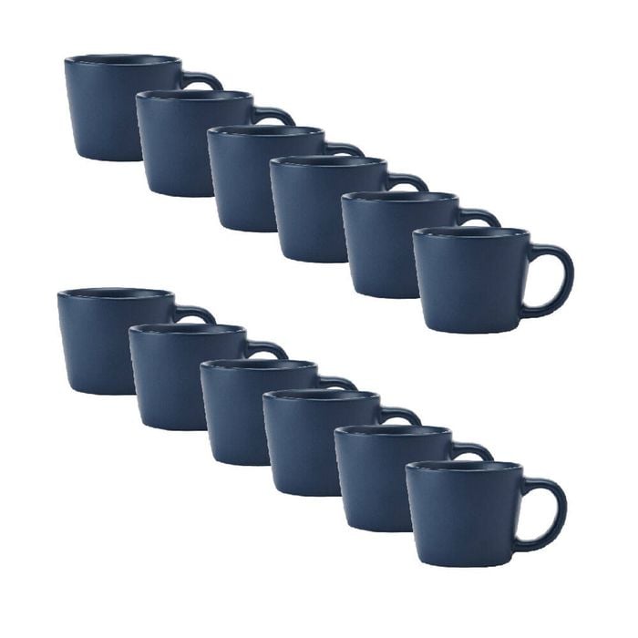 12pk La Cafetiere Ceramic Coffee Espresso Drinking Cup Mug 8x8x5cm Navy