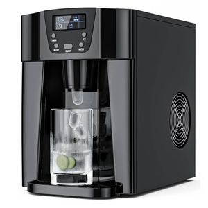 YOPOWER 12kg Ice Maker Machine with Water Dispenser Black