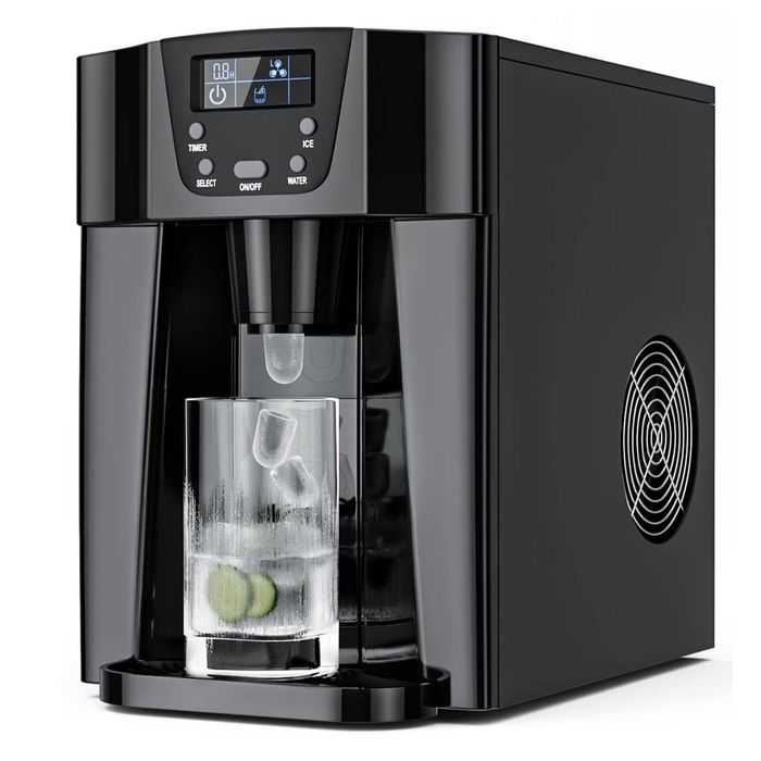 YOPOWER 12kg Ice Maker Machine with Water Dispenser Black