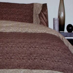 Essentially Home Living Moray Chocolate Quilt Cover Set Double