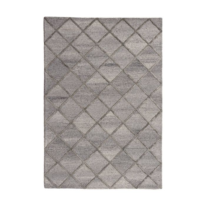 Colorscope shimmer diamonds contemporary indoor rug charcoal 350x450cm