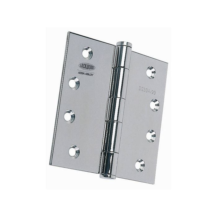 Lockwood 100 x 100 x 2.5mm Satin Stainless Steel Fixed Pin 100 Series Butt Hinge