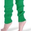 Pair of Wos Leg Warmers Disco Winter Knit Dance Party Crochet Legging Socks Costume Green