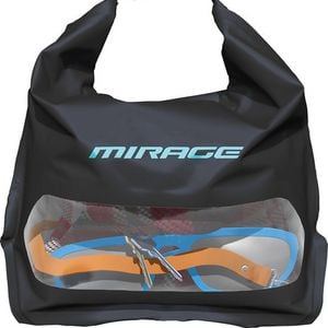 Mirage Water-Resistant Roll-Top Buckle Clear-View Gear Bag 1.6L 23cm Black