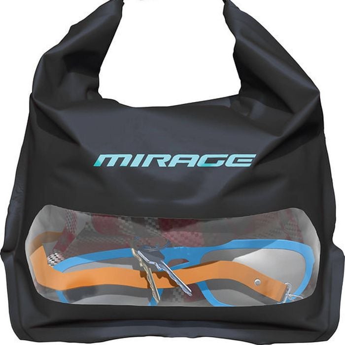 Mirage Water-Resistant Roll-Top Buckle Clear-View Gear Bag 1.6L 23cm Black
