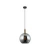 CLA Lighting PATERA Interior Glass with Extended Bronze Highlight Pendant Light- Black Smoke