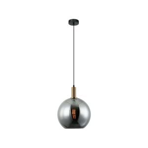CLA Lighting PATERA Interior Glass with Extended Bronze Highlight Pendant Light- Black Smoke