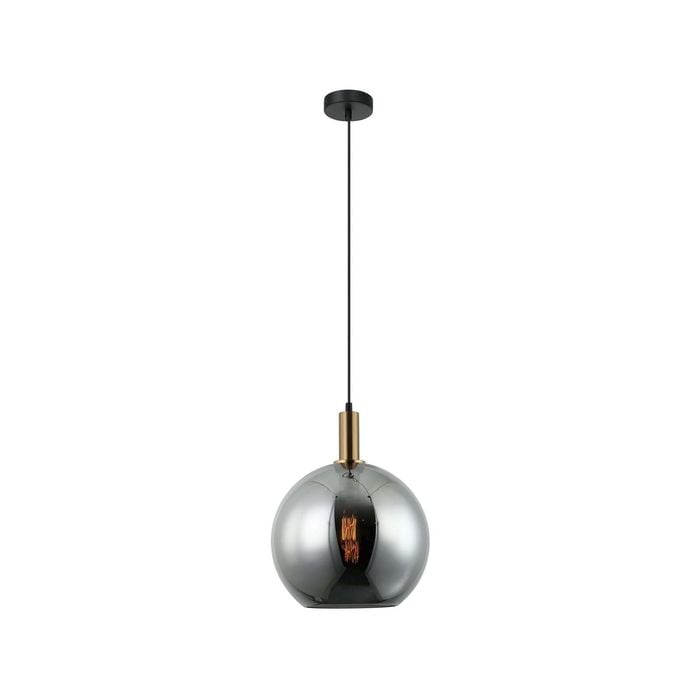CLA Lighting PATERA Interior Glass with Extended Bronze Highlight Pendant Light- Black Smoke