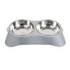 Happy Tails Twin Pet Bowl With Steel Inserts