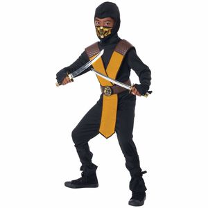 Dragon Master Ninja Yellow Japanese Warrior Samurai Book Week Boys Costume S