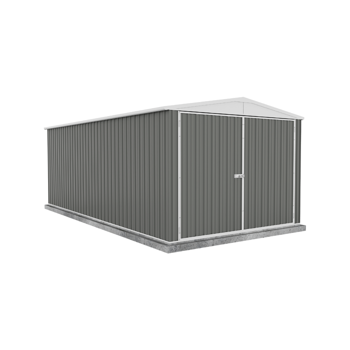 Absco Sheds 3.0 x 6.0 x 2.3m Woodland Grey Three Door Highlander Garden Shed