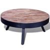 vidaXL Reclaimed Teak Wood Coffee Table Round Living Room Furniture Stand