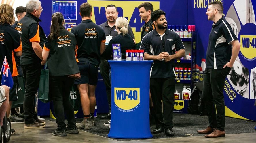 WD 40 stand at one of bunnings trade expos
