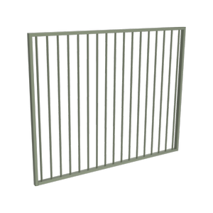 ProtectorAl 1201 - 1500 x 1200mm Pale Eucalypt Aluminium Garden Gate Flat Top