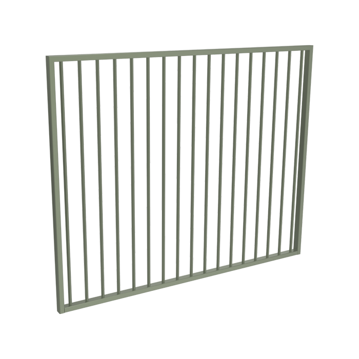 ProtectorAl 1201 - 1500 x 1200mm Pale Eucalypt Aluminium Garden Gate Flat Top