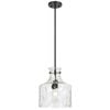 Telbix Perron Modern Pendant Hanging Lamp Light Metal Glass Black Matte