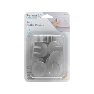 Perma Child Safety White Outlet Cover - 24 Pack