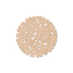 Nord Deco Wooden Coaster Kitchen Decor 10x10cm - Flowers